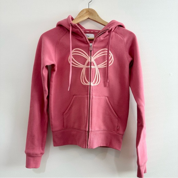 TNA Tops - TNA Pacific Hoodie Pink with Light Pink Logo Design XX-Small